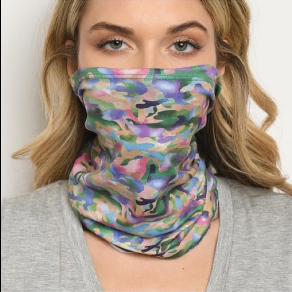 MULTI COLOR CAMO FASHION FACE MASK